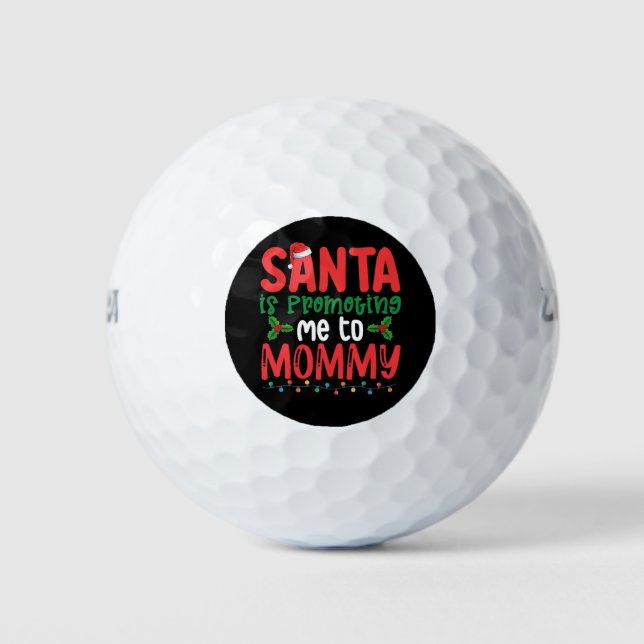 Pelotas De Golf Santa me está ascendiendo a mi Navidad familiar (Anverso)