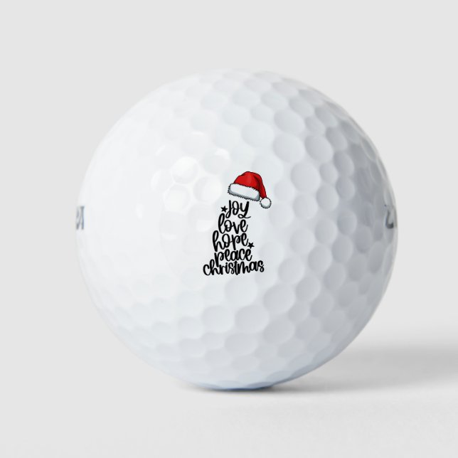 Pelotas De Golf Santa sombrero con deseo (Anverso)