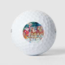 Pelotas De Golf Santa viene con caballos alegres