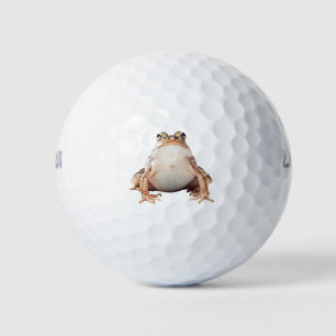 Pelotas De Golf Sapo marrón que se sienta