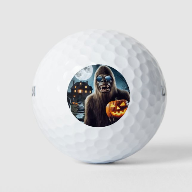 Pelotas De Golf Sasquatch sobre Halloween (Anverso)