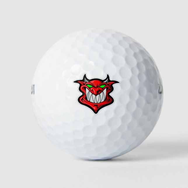Pelotas De Golf satan cabeza de personalizado demon (Anverso)