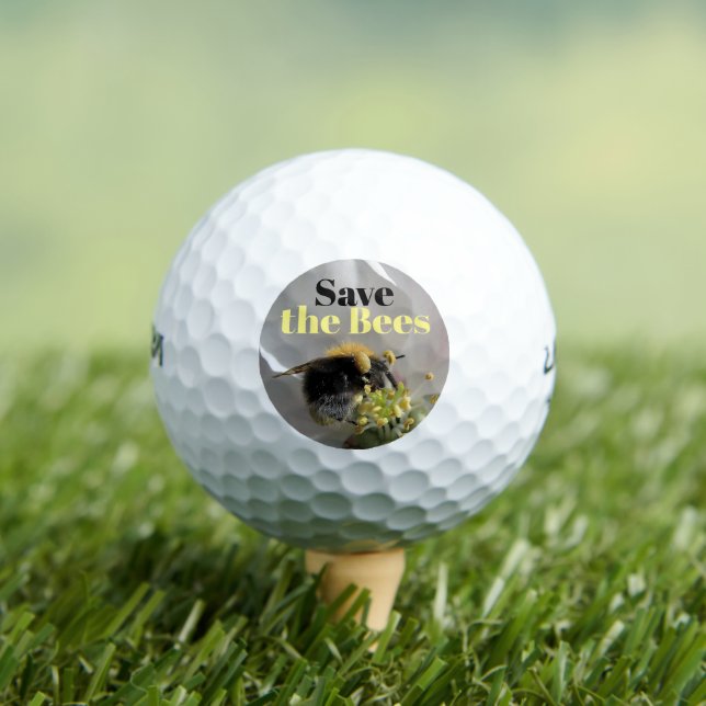Pelotas De Golf Save the Bees Bumble Bee Photo (Camiseta in situ)