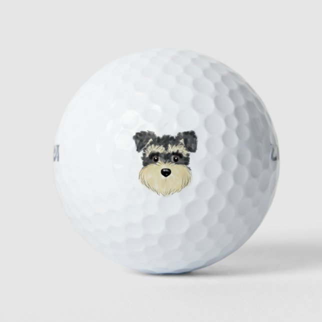 Pelotas De Golf Schnauzer lover gifts (Anverso)
