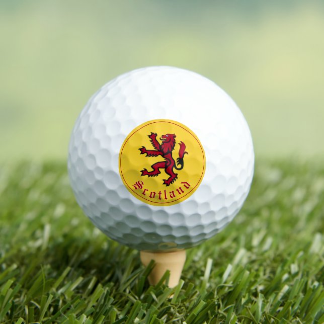 Pelotas De Golf Scotland Golf Ball, León Rampant, patriota escoces (Camiseta in situ)