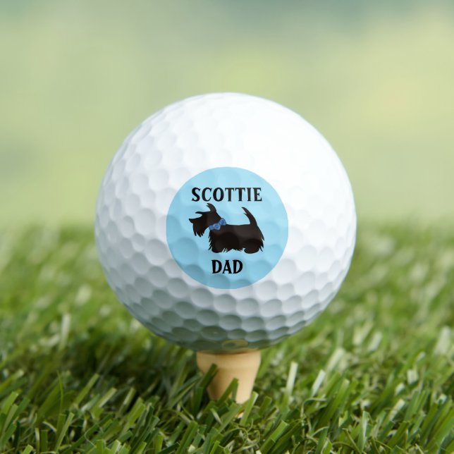Pelotas De Golf Scottish Terrier Dog Golf Balls, Scottie Dad (Camiseta in situ)