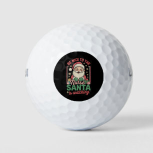 Pelotas De Golf Sé Bueno Con La Enfermera Santa Está Observando La