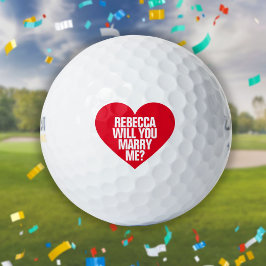 Pelotas De Golf ¿Se Casará Conmigo Una Propuesta De Matrimonio Per