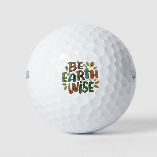 Pelotas De Golf Sé sabio de la Tierra (Anverso)