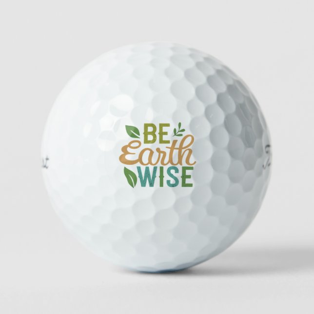 Pelotas De Golf Sé sabio de la Tierra (Anverso)