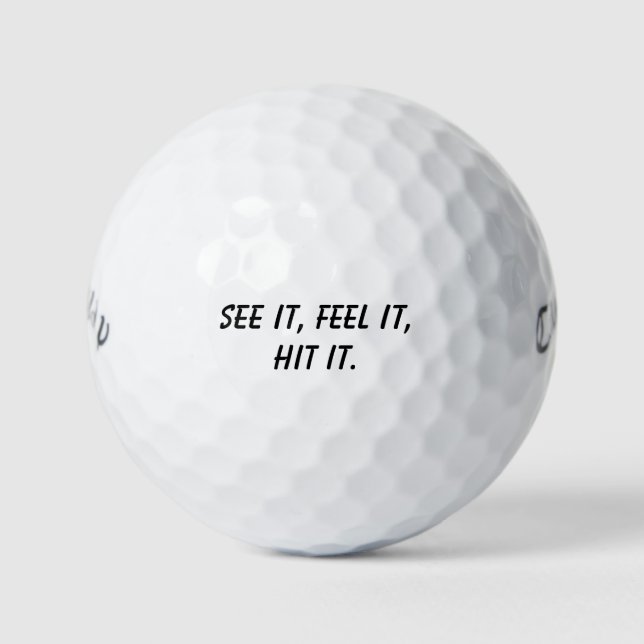 Pelotas De Golf 'See it. Feel it. Hit it.' Golf Mantra Motivation  (Anverso)