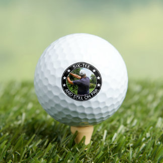 Pelotas De Golf Seis tee y sigue en Par Personalizado 60 cumpleaño