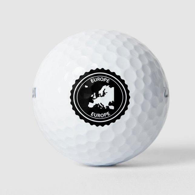 Pelotas De Golf Sello de caucho europeo (Anverso)
