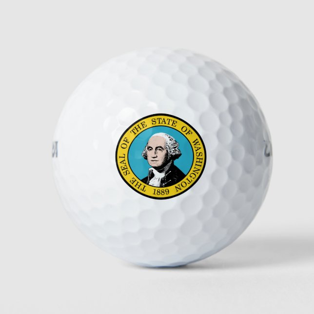 Pelotas De Golf Sello de Estado de Washington - (Anverso)