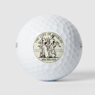 Pelotas De Golf Sello de la ciudad de Detroit