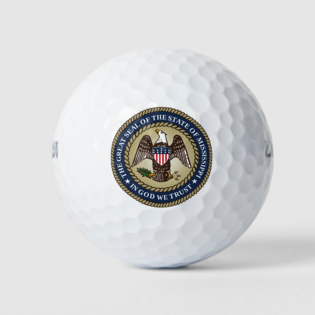 Pelotas De Golf Sello de Misisipi (Estado de los Estados Unidos) (Anverso)