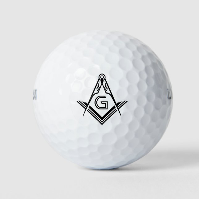 Pelotas De Golf Sello Masonic Golf Ball | Regalos de Personalizado (Anverso)