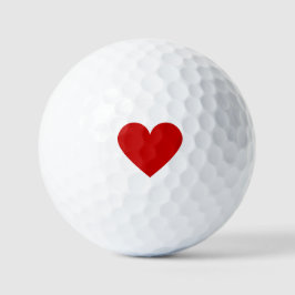 Pelotas De Golf Sencilla Moda de amor de corazón rojo moderno Míni