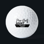 Pelotas De Golf Sencillo y moderno, Pro Golf Sport, personalizado<br><div class="desc">Sencillo y moderno,  Pro Golf Sport,  Bolas de Golf personalizadas en la tienda de tarjetas de visita.</div>
