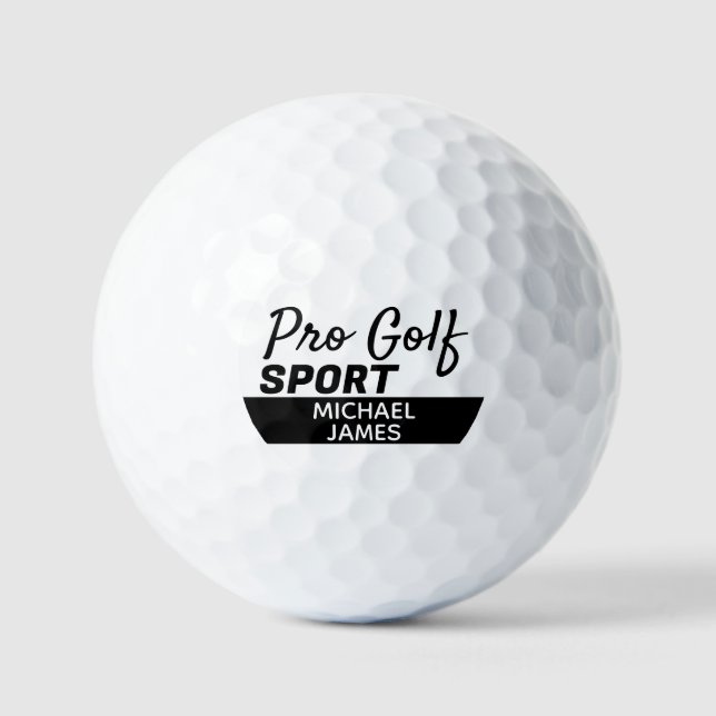 Pelotas De Golf Sencillo y moderno, Pro Golf Sport, personalizado (Anverso)