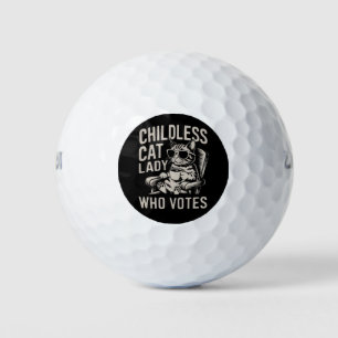 Pelotas De Golf Señora Gata sin Hijos Voto Elección 2024 Kamala