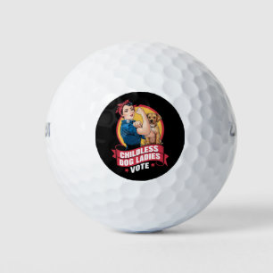Pelotas De Golf Señoras Gatas sin Hijos Votan Perro El Perro Rivet