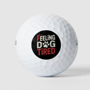 Pelotas De Golf Sensación de perro Cansado Gracioso Retro Vintage