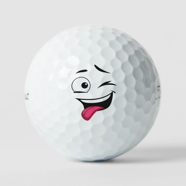 Pelotas De Golf Sentimientos fríos sonrientes Emoticon (Anverso)