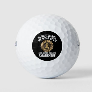 Pelotas De Golf Septiembre Nosotros Usamos Oro Conciencia del Cánc