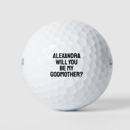 Pelotas De Golf ¿Serás Mi Madrina Propuesta de Padrino Golfista