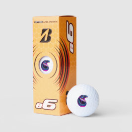 Pelotas De Golf Serpiente Cobra en estilo estético vaporwave