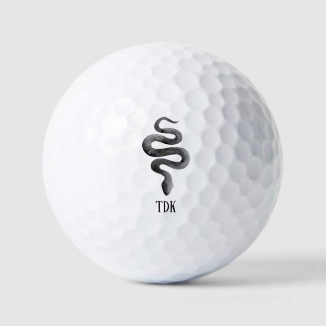 Pelotas De Golf serpiente negra acuarela golf pro profundo (Anverso)