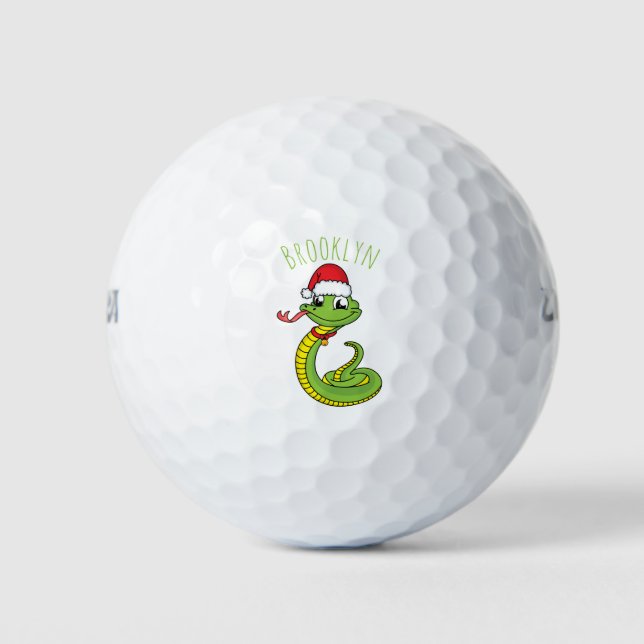 Pelotas De Golf Serpiente verde suave con personalizado de sombrer (Anverso)