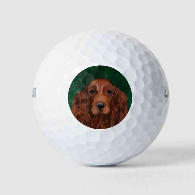 Pelotas De Golf Setter Rojo Irlandés (Anverso)