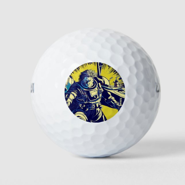 Pelotas De Golf SF Anime Héroe - Grabado en madera (1) (Anverso)