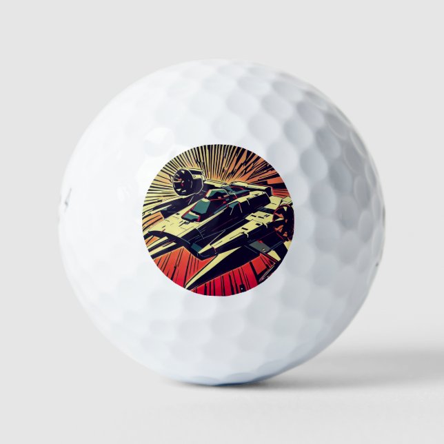 Pelotas De Golf SF Anime Starfighter - Woodcut (1) (Anverso)