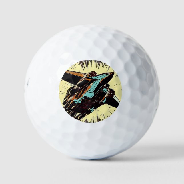 Pelotas De Golf SF Anime Starfighter - Woodcut (3) (Anverso)