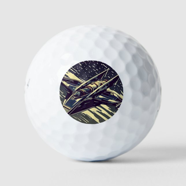 Pelotas De Golf SF Anime Starfighter - Woodcut (4) (Anverso)