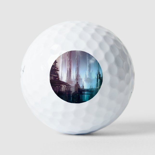 Pelotas De Golf SF Ciudad futurista (2) (Anverso)