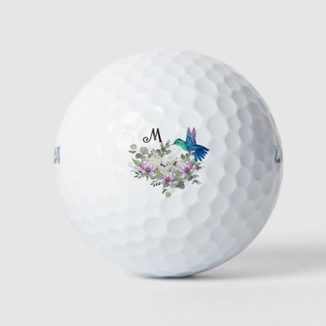 Pelotas De Golf Shabby chic flowers art and selflove quote (Anverso)