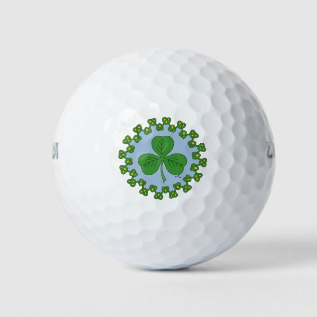 Pelotas De Golf Shamrock and Knotwork (Anverso)