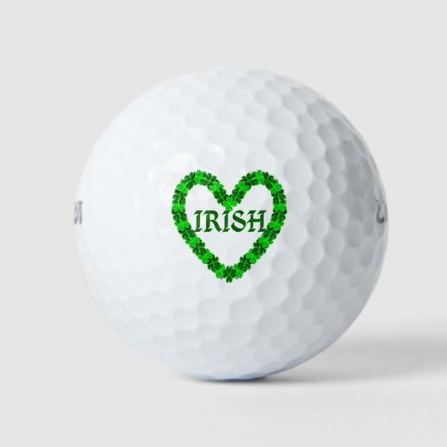 Pelotas De Golf Shamrock irlandés (Anverso)