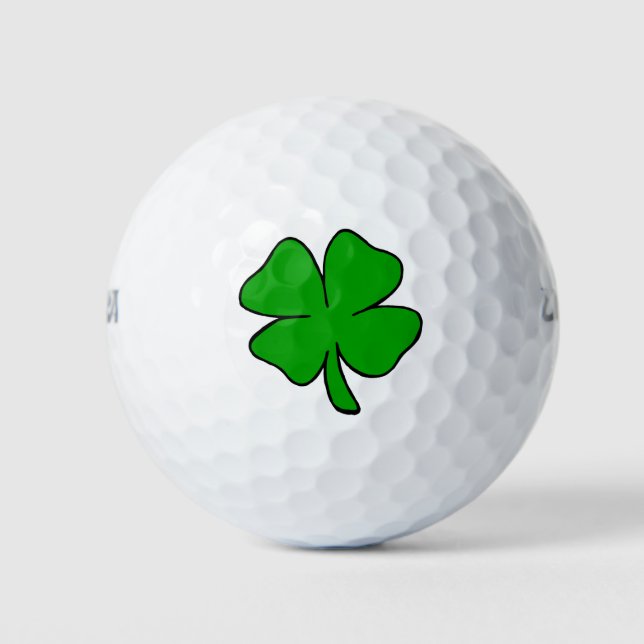 Pelotas De Golf Shamrock irlandés (Anverso)