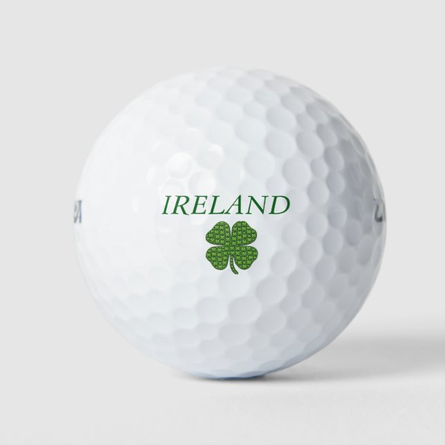 Pelotas De Golf Shamrock irlandés (Anverso)