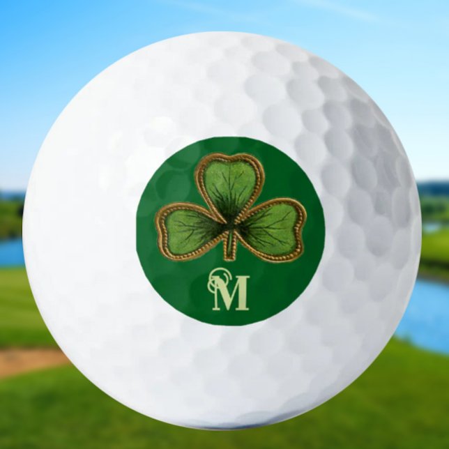 Pelotas De Golf Shamrock irlandés y el Monograma del Día Verde de  (Subido por el creador)
