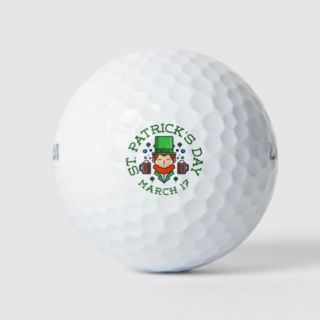 Pelotas De Golf shamrock leprechaun (Anverso)