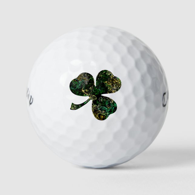 Pelotas De Golf Shamrock negro marchito (Anverso)