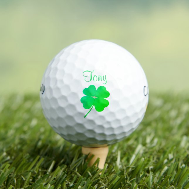 Pelotas de Golf Shamrock Verde Irlandés Día de San (Camiseta in situ)