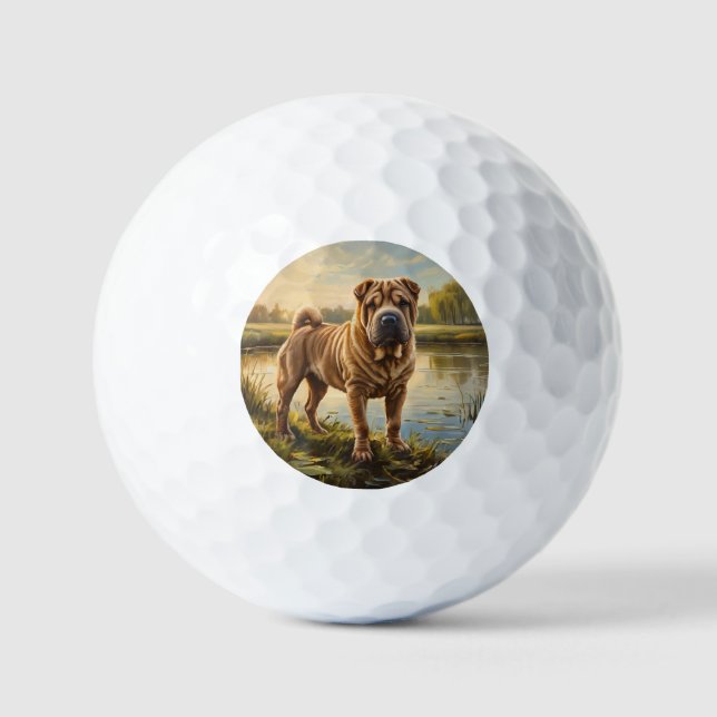 Pelotas De Golf Shar Pei (Anverso)