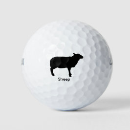 Pelotas De Golf Sheep Silhouette - Black Animal